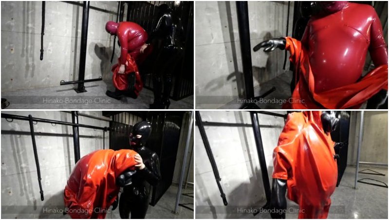 Mistress Hinako - Big Latex Man Struggles To Put On MD Latex Suit